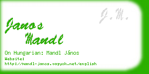 janos mandl business card